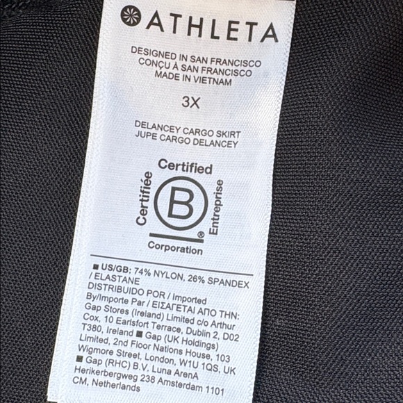 NWT Athleta Delancey Cargo Black Skirt Sz 3X - Picture 7 of 7